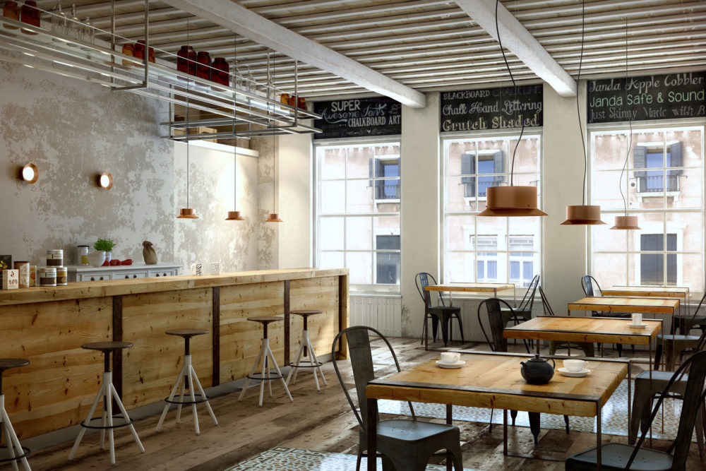 Estiluz Maine Ceiling Lights in a cafe